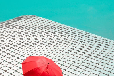 Low angle view of swimming pool against sky