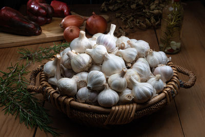 Close-up of vegetables on table