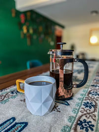 Close-up of coffee on table