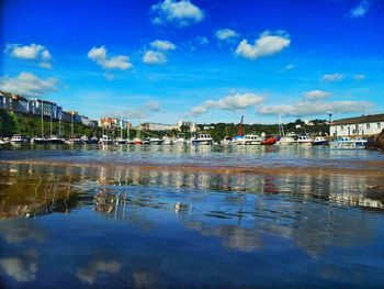 Reflection of clouds in water