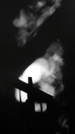 Close-up of a silhouette wall