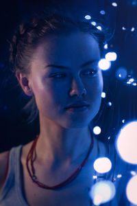 Close-up portrait of young woman