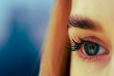 Close-up of woman eye