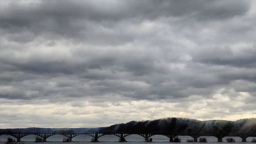 Low angle view of storm clouds