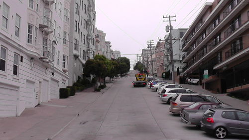 Cars on city street