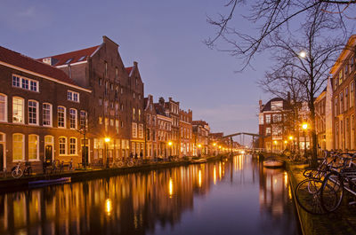 Reflection of buildings in water