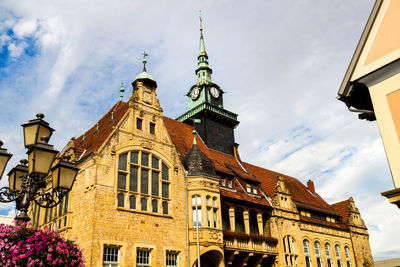 Low angle view of historic building against sky