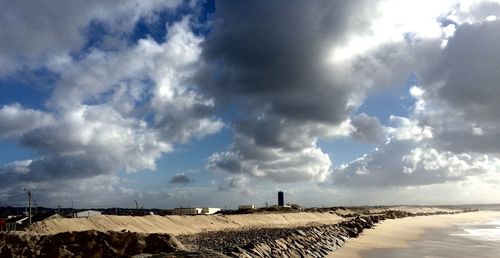 Panoramic view of beach against sky