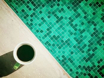 High angle view of swimming pool