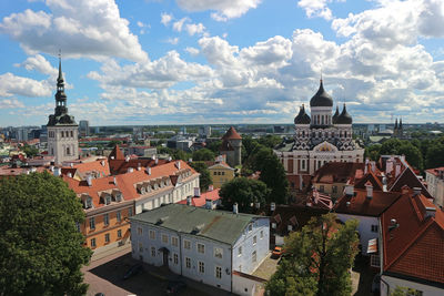 Panoramic view of tallinn old town