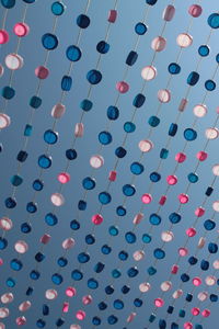 Low angle view of colorful balloons