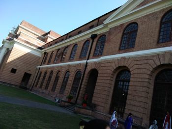 Low angle view of building against sky