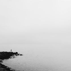 Scenic view of sea and clear sky