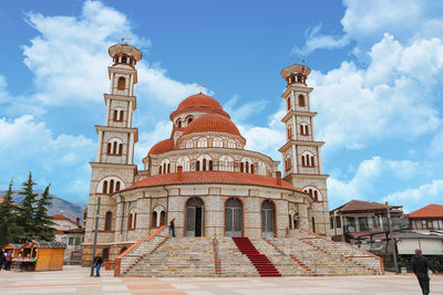 Low angle view of traditional building against sky