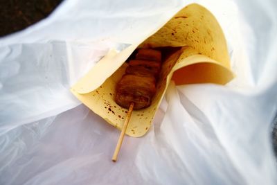 Close-up of food on table