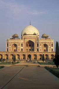 View of historic building against clear sky