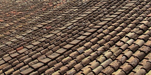 Full frame shot of roof tiles