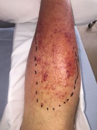 Close-up of man with tattoo