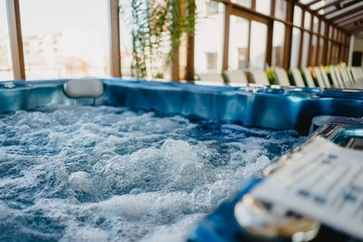 Close-up of swimming pool