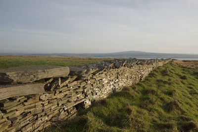 Scenic view of land against sky