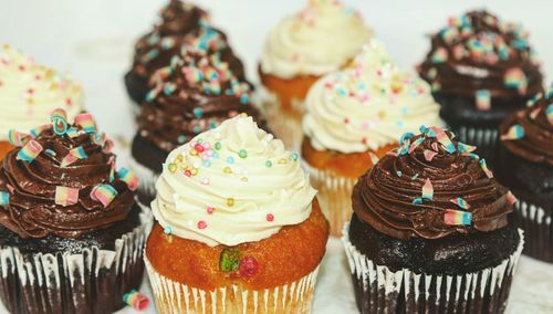 Close-up of cupcakes