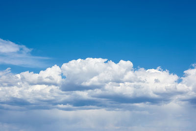 Low angle view of clouds in blue sky