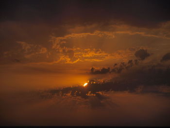 Dramatic sky at sunset