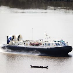 High angle view of ship moored on sea