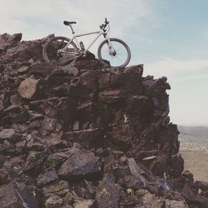 Rock formation against sky