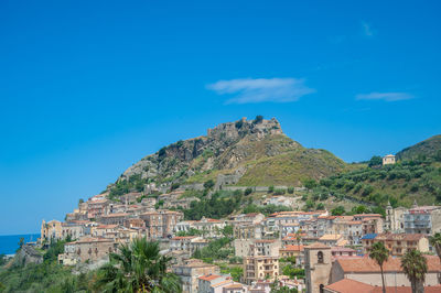 Panoramic view of the village of amantea