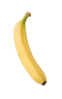 Close-up of banana against white background