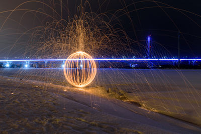 Light trails at night