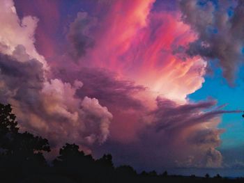 Low angle view of cloudy sky