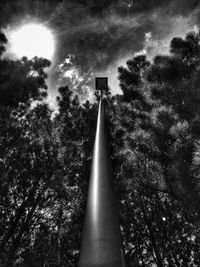 Low angle view of street light against sky