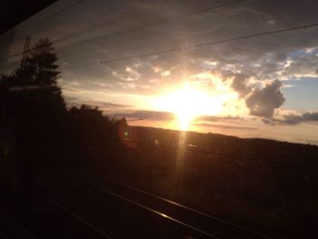 View of road at sunset