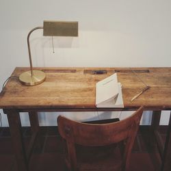 Empty chair and dining table