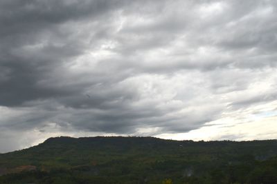 Scenic view of landscape against cloudy sky