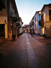 Street in town against sky