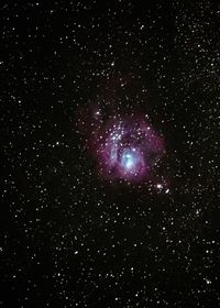 Low angle view of star field against star field