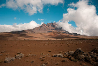 Scenic view of desert against sky