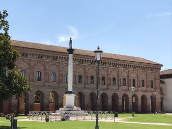 View of historic building against clear sky