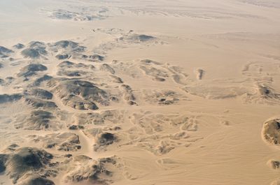 High angle view of sand dune