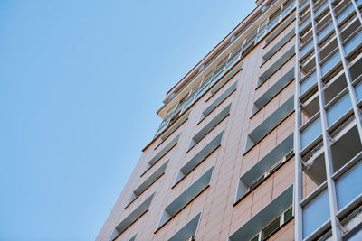 Low angle view of building against clear sky