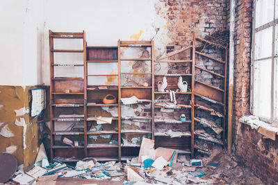 Interior of abandoned building