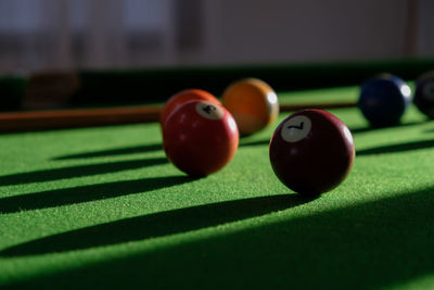 Close-up of ball on table