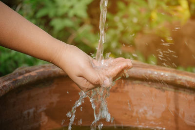 Close-up of water splashing from fountain