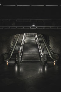 View of empty subway station