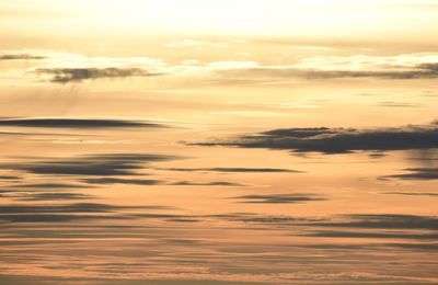 Scenic view of dramatic sky during sunset