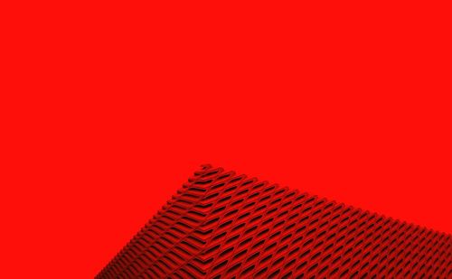 Low angle view of red abstract background