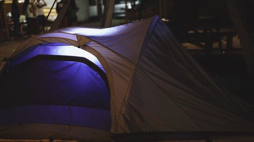 Close-up of tent